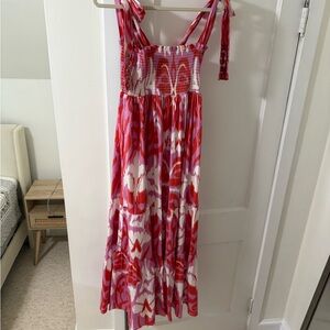 Sheridan French Smocked orange and Pink Women's Dress